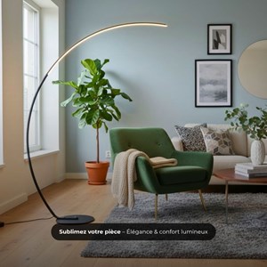 Lampadaire arc - noir 1,7