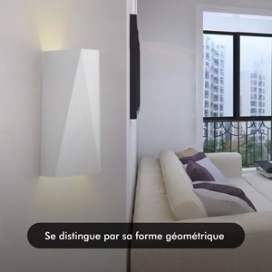 Applique murale led geometric blanc