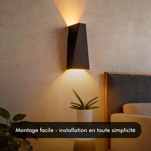 Applique murale led geometric blanc