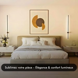 Applique murale laser minimalist led noire l