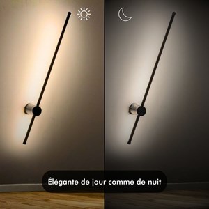 Applique murale laser minimalist led noire l