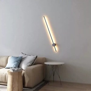 Applique murale laser minimalist led noire l