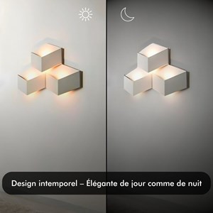 Applique murale  led - inoleds - cube 3d - blanc