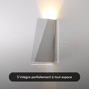 Applique murale led geometric noir