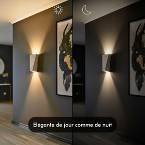 Applique murale led geometric noir