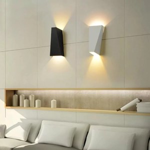 Applique murale led geometric noir