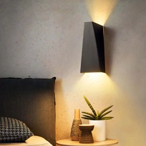 Applique murale led geometric noir