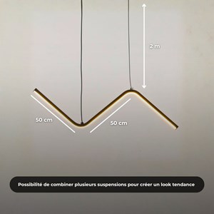 Suspension ripple led - noir