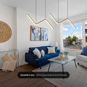 Suspension ripple led - noir