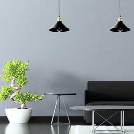 Lampe suspendue industrielle – design brut, métal noir loft et intérieur moderne