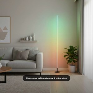 Lampadaire led - inoleds - rgb - halo - noir