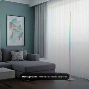 Lampadaire led - inoleds - rgb - halo - noir