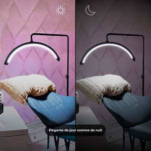 Lampadaire led eden noir