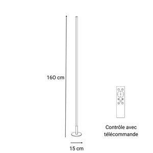 Lampadaire halo noir