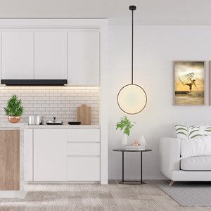 Plafonnier led cercle noir