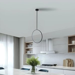 Plafonnier led cercle noir