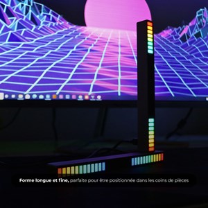 Barre musical led - noir - rgb