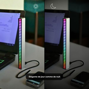 Barre musical led - noir - rgb