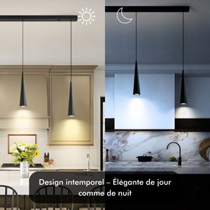 Suspension d’interieur dimmable mavea noire led noire