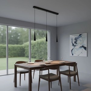 Suspension d’interieur dimmable mavea noire led noire