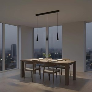 Suspension d’interieur dimmable mavea noire led noire