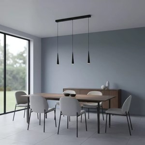 Suspension d’interieur dimmable mavea noire led noire