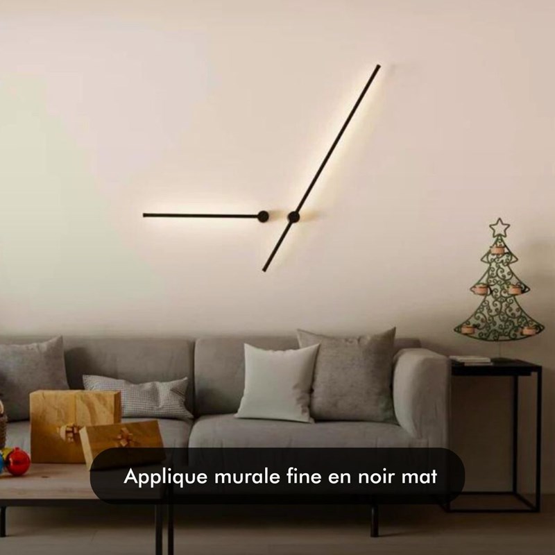 Applique murale laser minimalist led noire xl