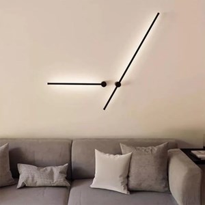 Applique murale laser minimalist led noire xl