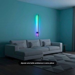 Applique murale minimaliste laser led - rgb - 60cm