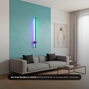 Applique murale minimaliste laser led - rgb - 60cm