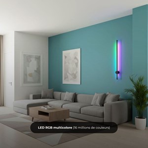 Applique murale minimaliste laser led - rgb - 60cm