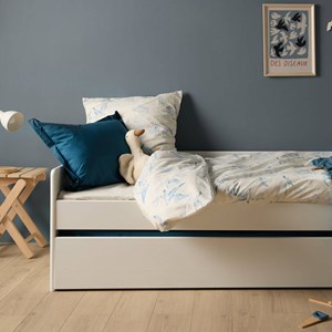 Lit banquette gigogne blanc