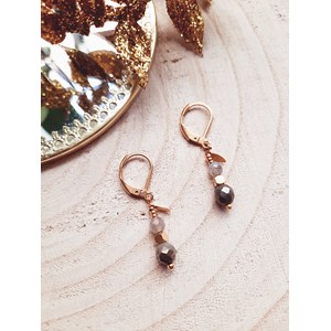 Boucles d'oreilles comète labradorite