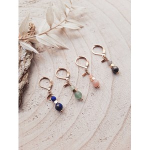 Boucles d'oreilles comète labradorite