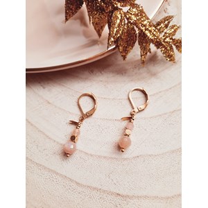 Boucles d'oreilles comète pierre lune