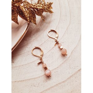 Boucles d'oreilles comète pierre lune