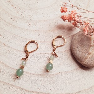 Boucles d'oreilles comète aventurine