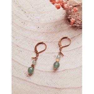 Boucles d'oreilles comète aventurine