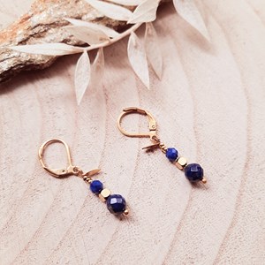 Boucles d'oreilles comète lapis lazuli