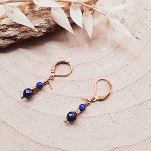 Boucles d'oreilles comète lapis lazuli