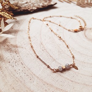 Collier de protection comète labradorite