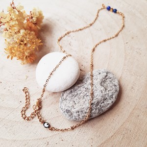 Collier ras du cou comète lapis lazuli