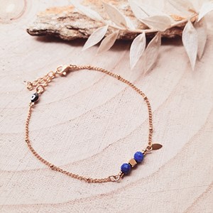 Bracelet protection comète lapis lazuli