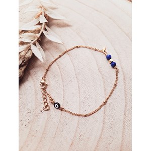 Bracelet protection comète lapis lazuli