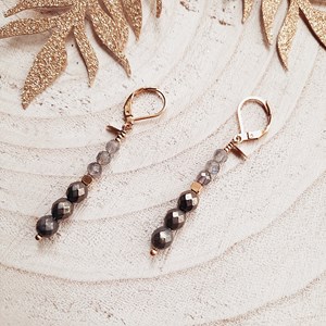 Boucles d'oreilles galaxie labradorite