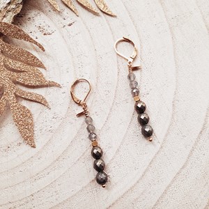Boucles d'oreilles galaxie labradorite