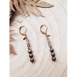 Boucles d'oreilles galaxie labradorite