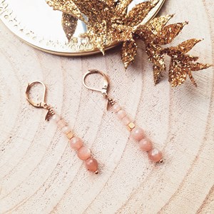 Boucles d'oreilles galaxie pierre lune