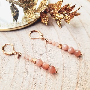Boucles d'oreilles galaxie pierre lune