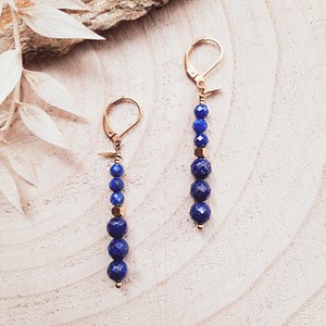 Boucles d'oreilles galaxie lapis lazuli